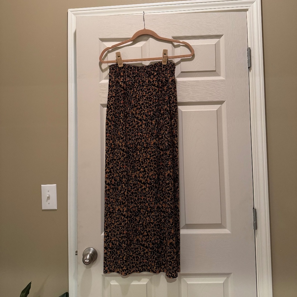 Printed Floral Maxi Skirt